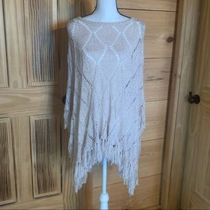 Western Crochet Poncho • Size Large